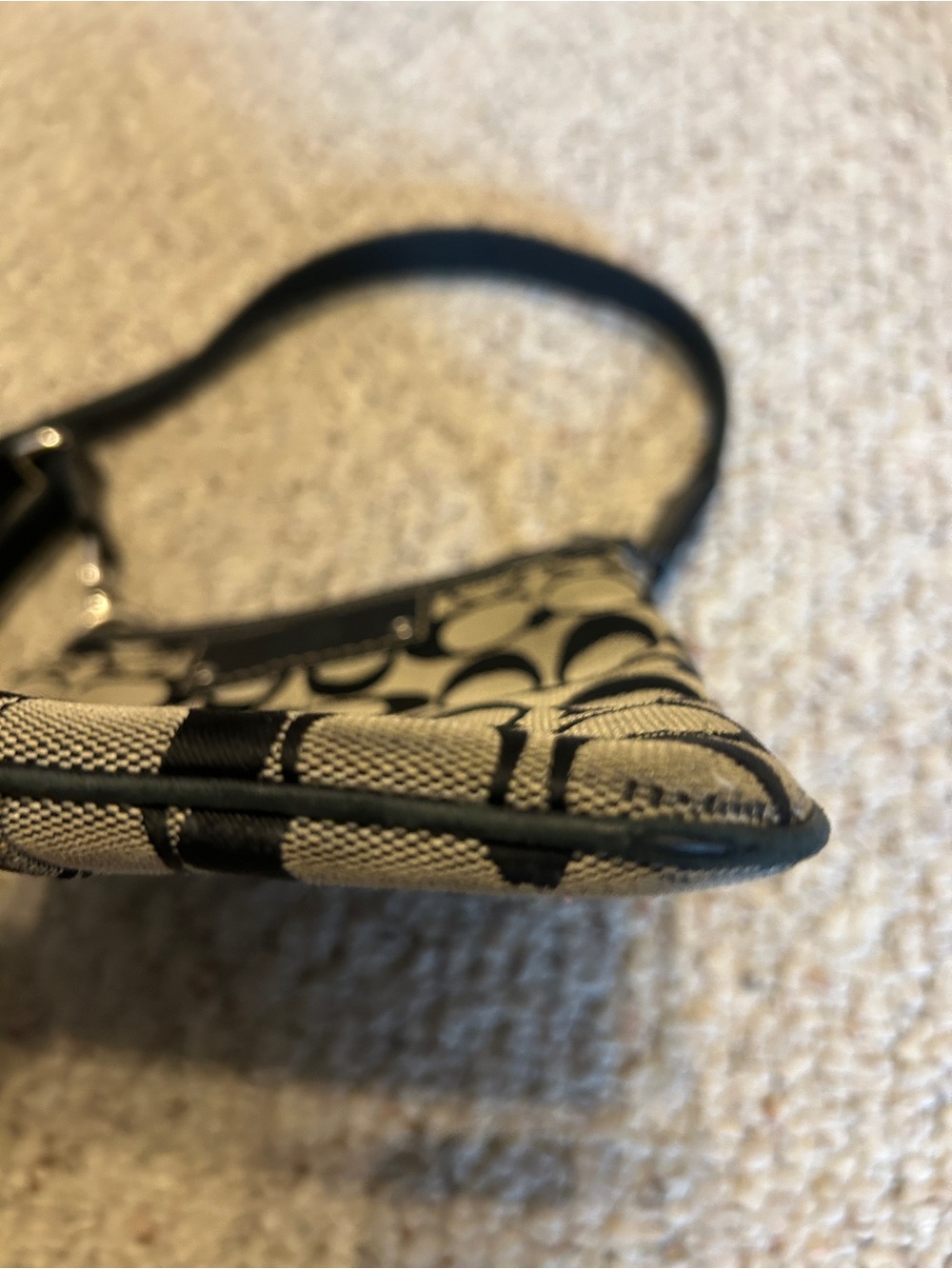 Coach Black and Gray Signature Canvas Crossbody - Picture 4 of 8